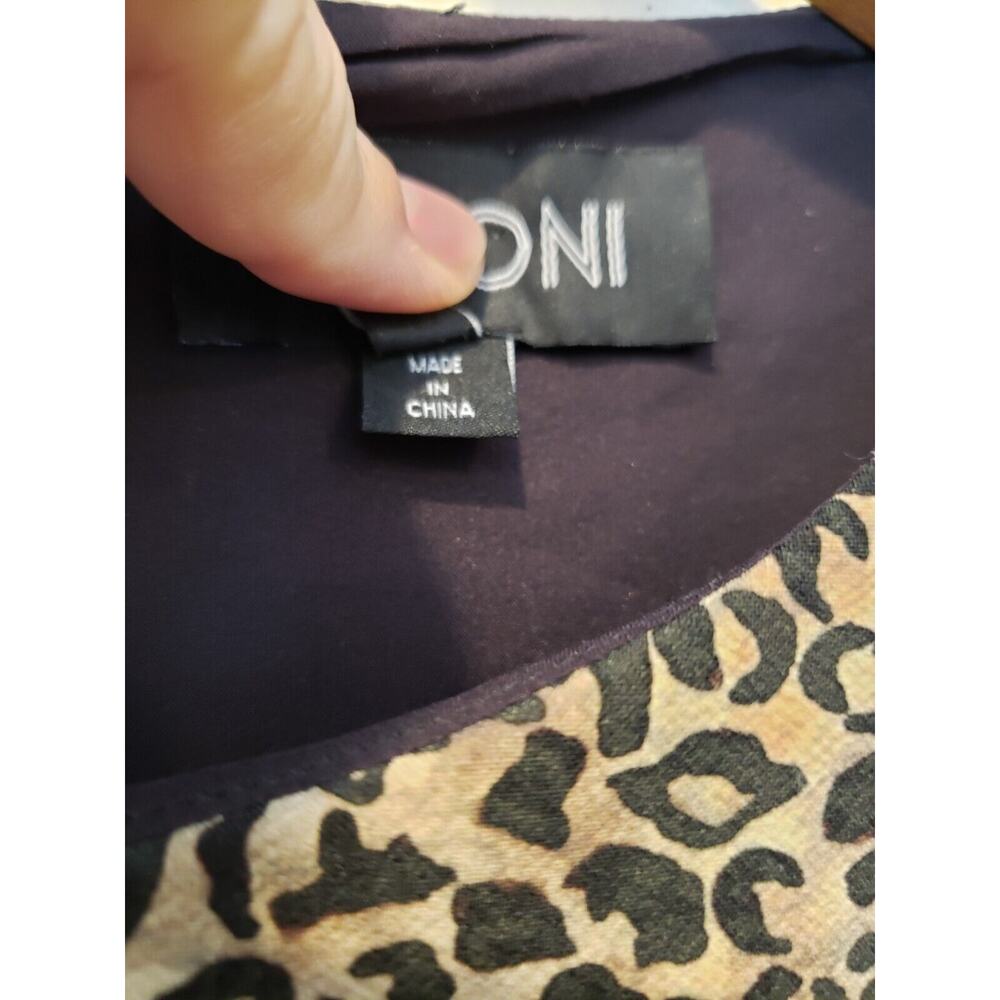 Saloni Celia C Leopard Print With Sequin Short Sl… - image 8